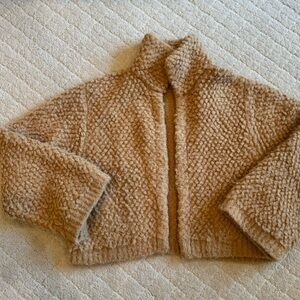 AMO Women's Tan Textured Cardigan